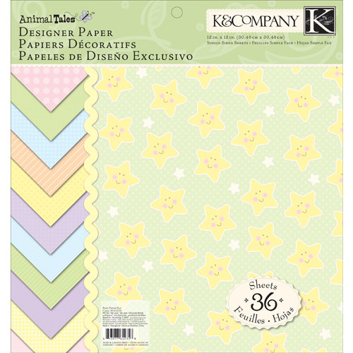 K and Company - Animal Tales Collection - 12 x 12 Designer Paper Pad