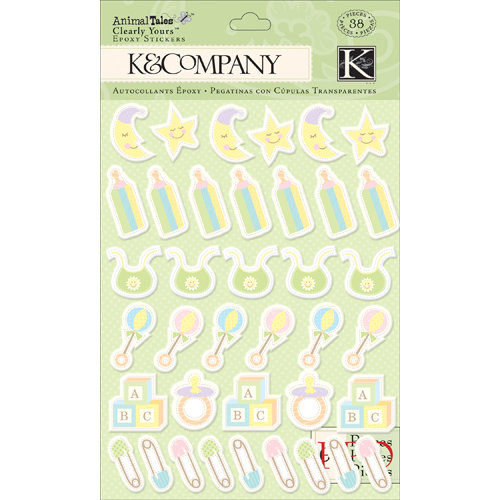 K and Company - Animal Tales Collection - Clearly Yours - Epoxy Stickers - Baby Icon