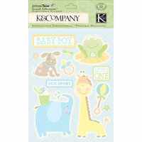 K and Company - Animal Tales Collection - Grand Adhesions with Glitter Accents - Baby Boy