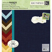 K and Company - Color Basics Collection - 12 x 12 Designer Paper Pad - Imbue