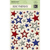 K and Company - Americana Collection - Glitter Pillow Stickers - Star