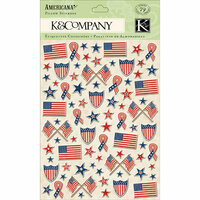 K and Company - Americana Collection - Pillow Stickers - Flag