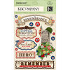 K and Company - Americana Collection - Stitched Adornments with Foil and Gem Accents - Remembrance