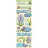 K and Company - Botanical Collection - Adhesive Chipboard with Gem and Glitter Accents - Word
