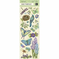 K and Company - Botanical Collection - Adhesive Chipboard with Gem and Glitter Accents - Icon