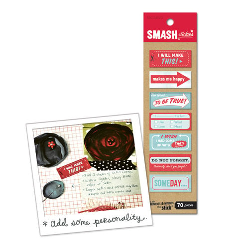 K and Company - SMASH Collection - Stickies - Red and Blue Stickers