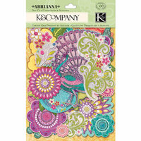 K and Company - Abrianna Collection - Die Cut Cardstock and Acetate Pieces with Glitter Accents - Icons
