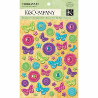 K and Company - Abrianna Collection - Pillow Stickers with Gem and Glitter Accents - Icon