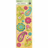 K and Company - Abrianna Collection - Adhesive Chipboard with Gem and Glitter Accents - Icon