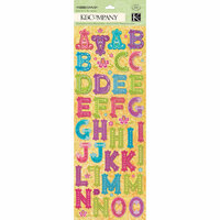 K and Company - Abrianna Collection - Die Cut Stickers with Foil Accents - Alphabet