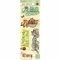 K and Company - Engraved Garden Collection - 3 Dimensional Stickers Medley - Word