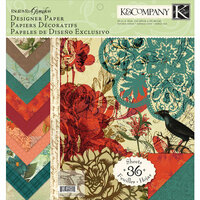 K and Company - Engraved Garden Collection - 12 x 12 Designer Paper Pad