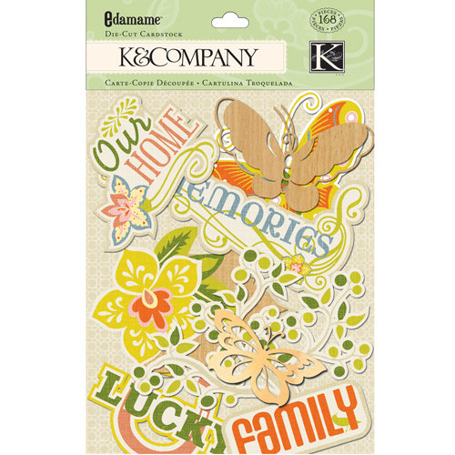 K and Company - Edamame Collection - Die Cut Cardstock Pieces
