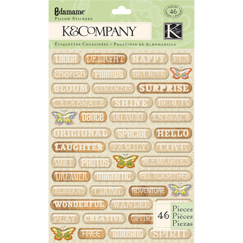 K and Company - Edamame Collection - Pillow Stickers - Word