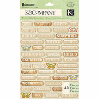 K and Company - Edamame Collection - Pillow Stickers - Word
