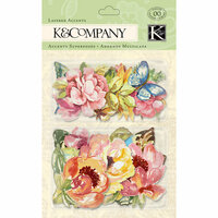 K and Company - Watercolor Bouquet Collection - Layered Accents with Glitter Accents