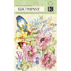 K and Company - Watercolor Bouquet Collection - Die Cut Cardstock and Acetate Pieces with Glitter Accents