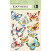 K and Company - Watercolor Bouquet Collection - Grand Adhesions with Glitter Accents - Butterfly