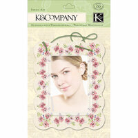 K and Company - Watercolor Bouquet Collection - Fabric Art - Stitched Frame