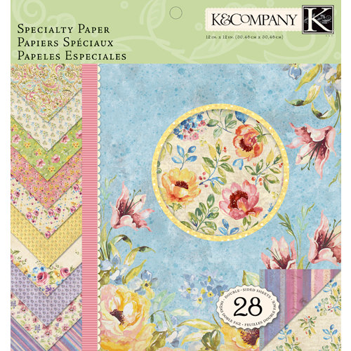 K and Company - Watercolor Bouquet Collection - 12 x 12 Specialty Paper Pad