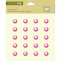 K and Company - Studio 112 Collection - Adhesive Gems - Pink Circle