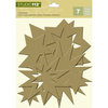 K and Company - Studio 112 Collection - Glitter Chipboard Pieces - Gold Stars