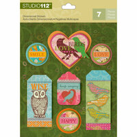 K and Company - Studio 112 Collection - 3 Dimensional Stickers - Birds Shape