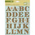 K and Company - Studio 112 Collection - Die Cut Stickers with Foil Accents - Alphabet - Brown Textured