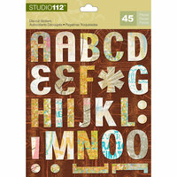K and Company - Studio 112 Collection - Die Cut Stickers with Foil Accents - Alphabet - Bright Graffiti