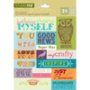 K and Company - Studio 112 Collection - Die Cut Stickers with Foil Accents - Word