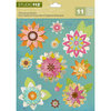K and Company - Studio 112 Collection - 3 Dimensional Stickers - Geo Bright Floral