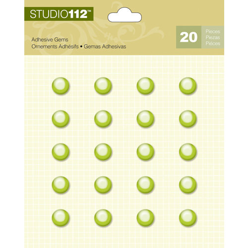 K and Company - Studio 112 Collection - Adhesive Gems - Green Circle