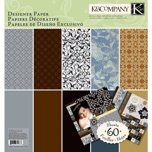 K and Company - Sheer Simplicity Collection - 12 x 12 Designer Paper Pad - Neutral