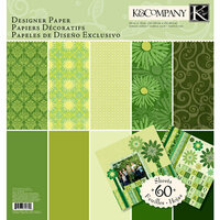 K and Company - Sheer Simplicity Collection - 12 x 12 Designer Paper Pad - Green