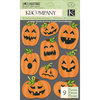 K and Company - Ghostly Greetings Collection - Halloween - Grand Adhesions with Glitter Accents - Pumpkin