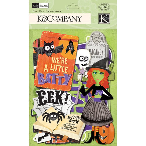 K and Company - Halloween Collection - Die Cut Cardstock Pieces with Varnish Accents - Icons