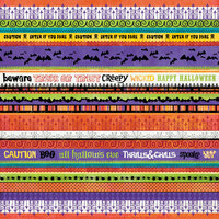 K and Company - Halloween Collection - 12 x 12 Foil Paper - Stripe