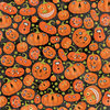 K and Company - Halloween Collection - 12 x 12 Glitter Paper - Jack-O-Lantern