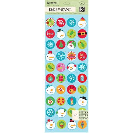 K and Company - Very Merry Collection - Christmas - Die Cut Stickers - Icon