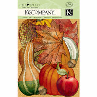 K and Company - Fall Collection - Die Cut Cardstock Pieces with Glitter Accents