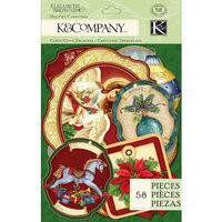 K and Company - Visions of Christmas Collection - Die Cut Cardstock Pieces - Tag