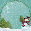 K and Company - Visions of Christmas Collection - 12 x 12 Paper with Glitter Accents - Snowman