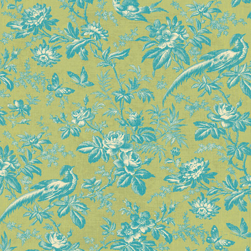 K and Company - Merryweather Collection - 12 x 12 Paper - Bird and Floral Toile