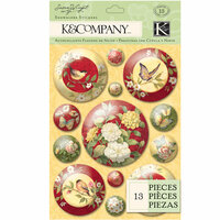K and Company - Meadow Collection - 3 Dimensional Stickers - Snow Globe