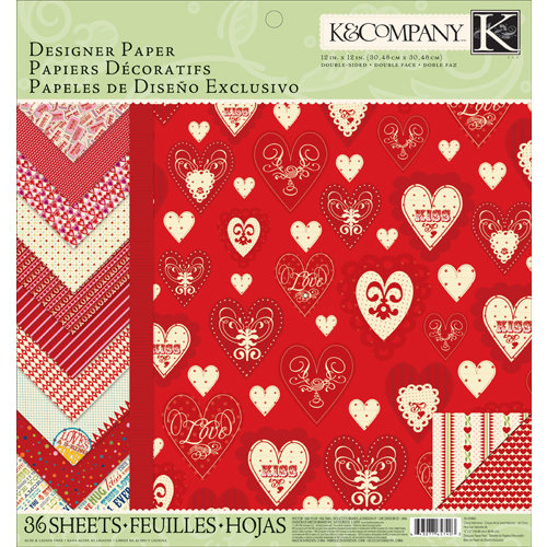 K and Company - Circus Valentine Collection - 12 x 12 Designer Paper Pad