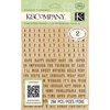 K and Company - Beyond Postmarks Collection - Adhesive Chipboard - Letterpress Alphabet and Word
