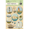 K and Company - Travel Collection - Clearly Yours - Epoxy Stickers - Map