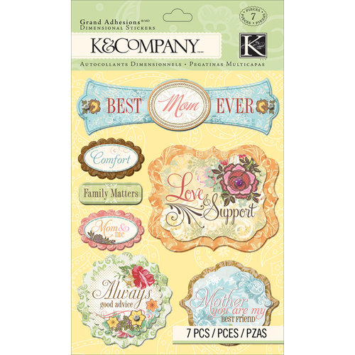 K and Company - Grand Adhesions with Gem and Glitter Accents - Mom