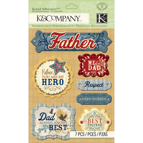K and Company - Grand Adhesions with Foil and Gem Accents - Dad