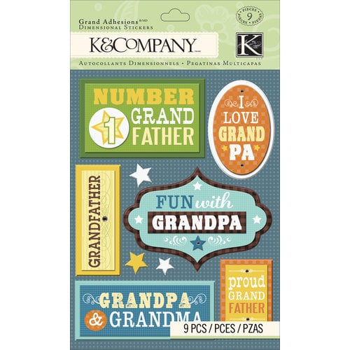 K and Company - Grand Adhesions with Gem and Glitter Accents - Grandpa